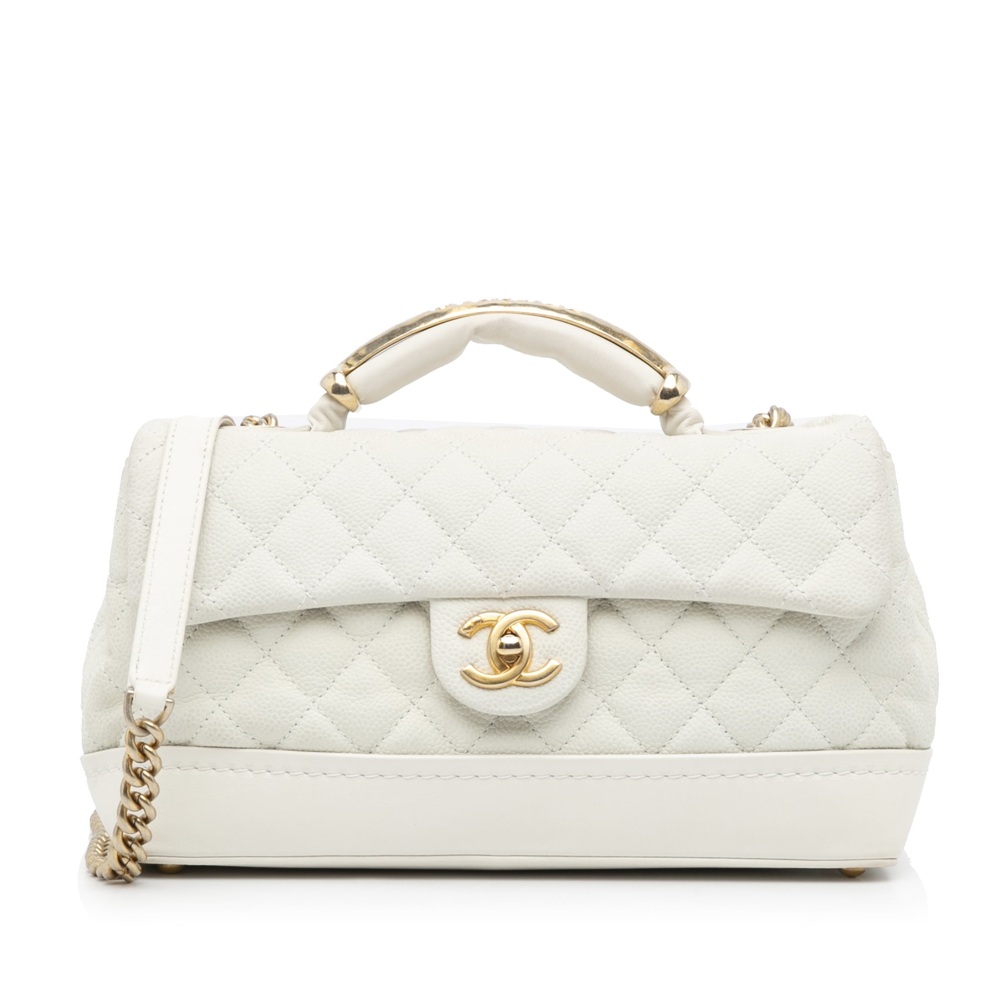Chanel - Authenticated Handbag - Leather White for Women, Very Good Condition