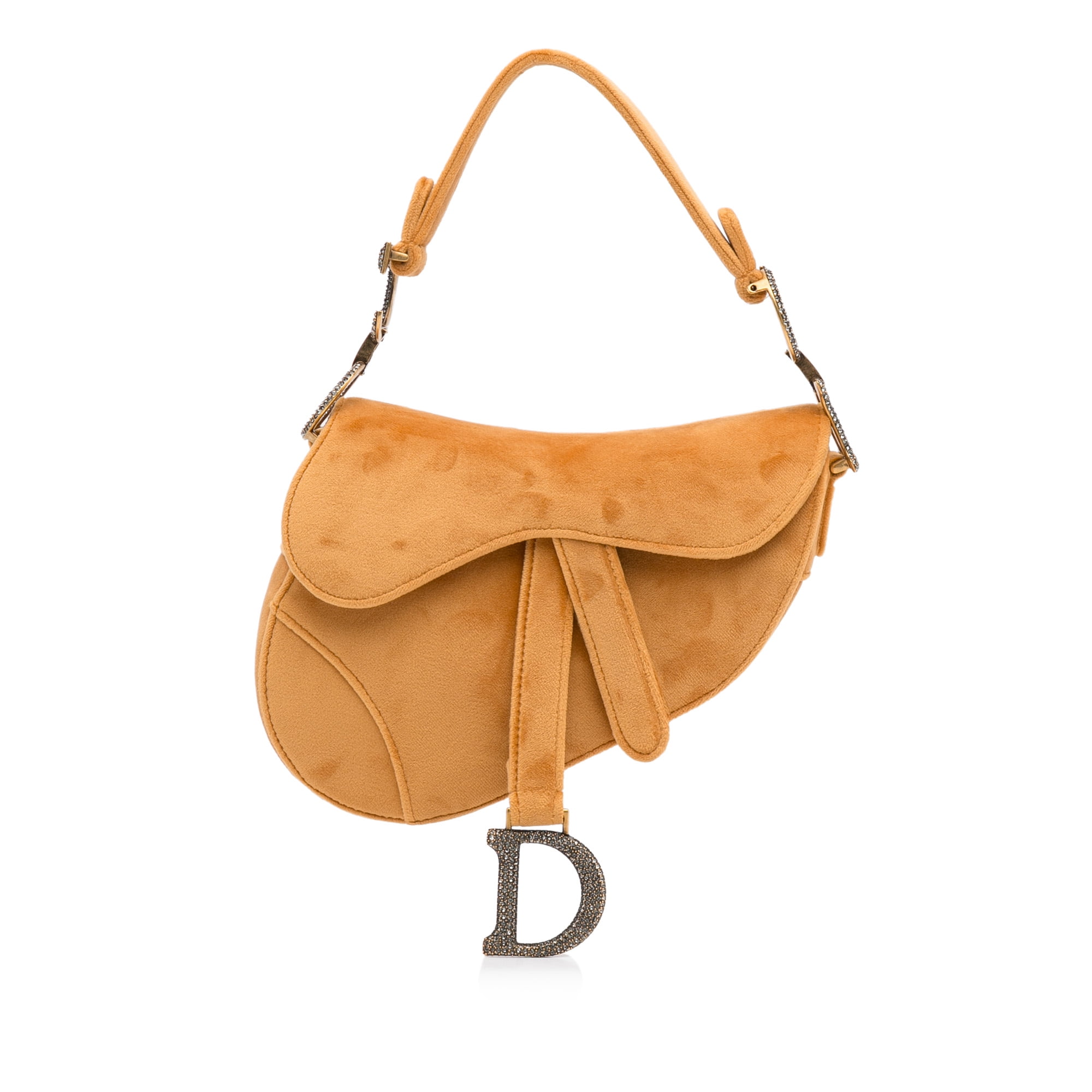 Pre-owned Velvet Handbag In Brown