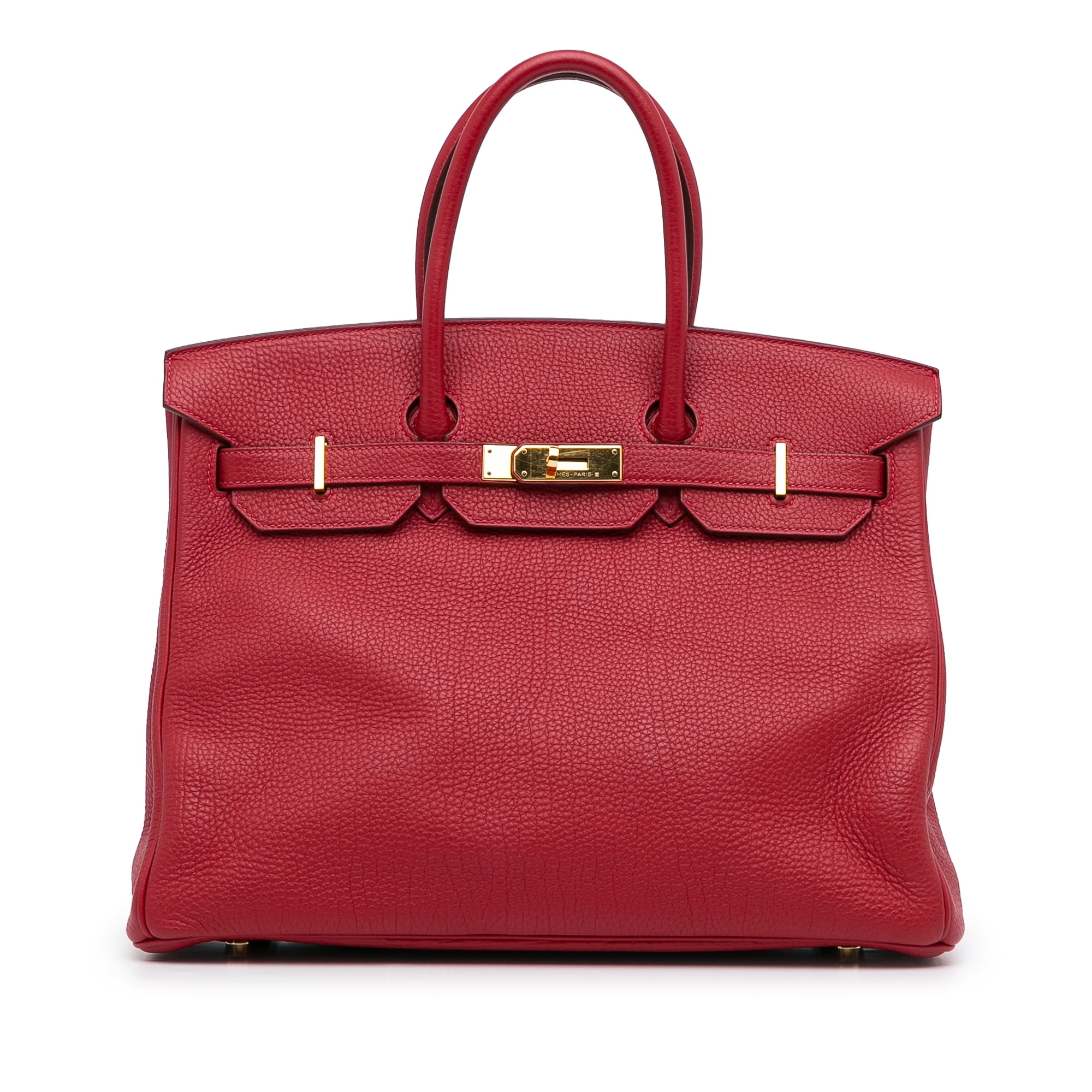 Unisex Pre-Owned Authenticated Hermes Togo Birkin 35 Calf Leather Red ...