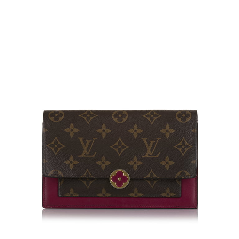 Louis Vuitton Monogram Flore Chain Wallet Fuchsia 