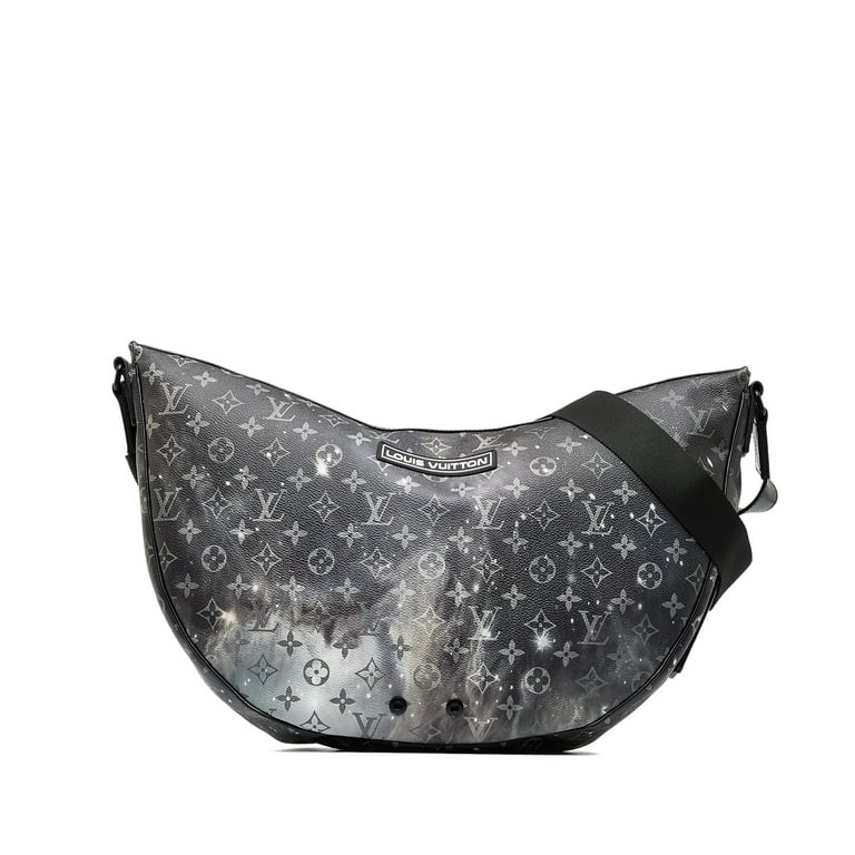 Unisex Pre-Owned Authenticated Louis Vuitton Monogram Galaxy Alpha Hobo  Canvas Black Crossbody Bag 