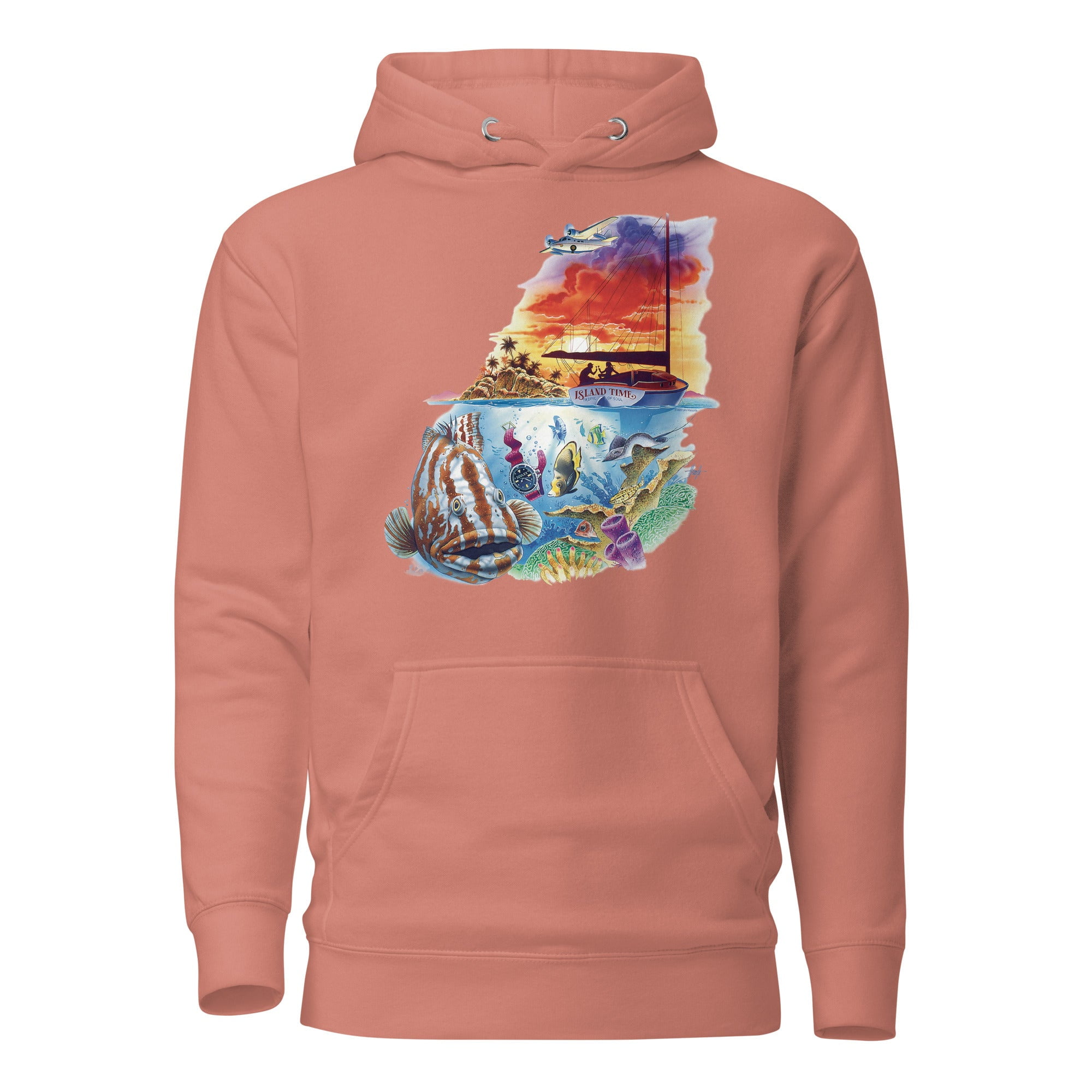 Unisex Premium Island Time Scuba Diving Hoodie Underwater