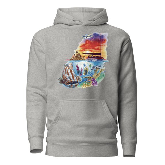 Unisex Premium Island Time Scuba Diving Hoodie Underwater