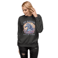 thumbnail image 1 of Unisex Premium Sweatshirt 100 Magical Days Of School Cute Unicorn Kid (Charcoal Heather, S), 1 of 6