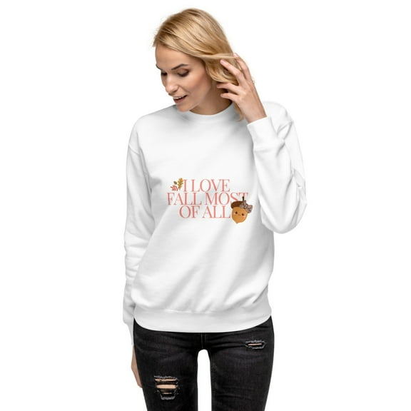 Unisex Premium Sweatshirt (White, XL)