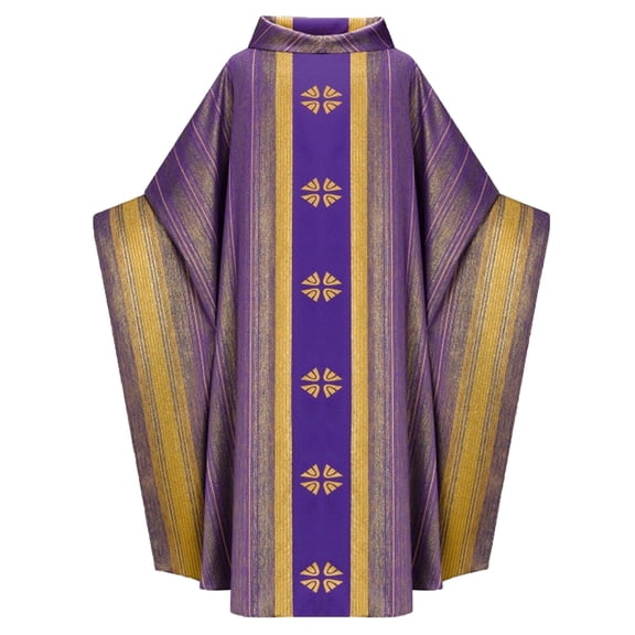 Unisex Priests Celebrant Chasuble Catholic Church Father Mass Vestments Robe Cosplay Costume