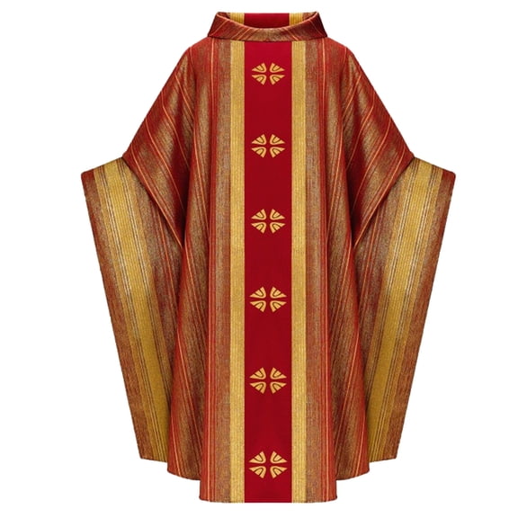 Unisex Priests Celebrant Chasuble Catholic Church Father Mass Vestments Robe Cosplay Costume