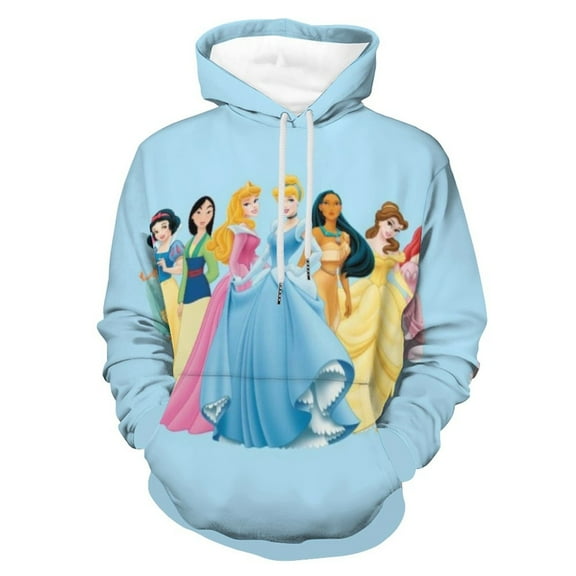 Unisex Princes Pullover Hoodies 3D Print Novelty Sweatshirts Hoodie With Pocket For Men Women