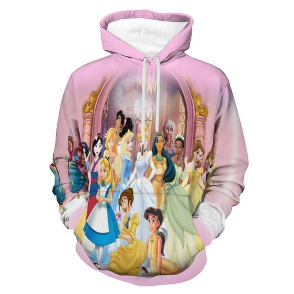 Unisex Princes Pullover Hoodies 3D Print Novelty Sweatshirts Hoodie With Pocket For Men Women