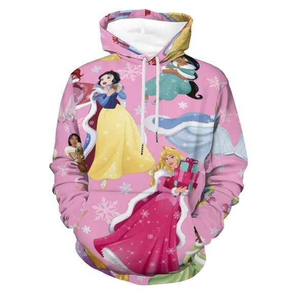 Unisex Princes Pullover Hoodies 3D Print Novelty Sweatshirts Hoodie With Pocket For Men Women