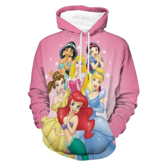 Unisex Princes Pullover Hoodies 3D Print Novelty Sweatshirts Hoodie With Pocket For Men Women