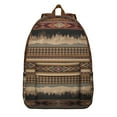 thumbnail image 1 of Unisex Print Bohemian Backpack, Boho Zipper Bag with Front Pocket, Lightweight Rucksack for School University Work Commute, Great Gift Idea, 1 of 5