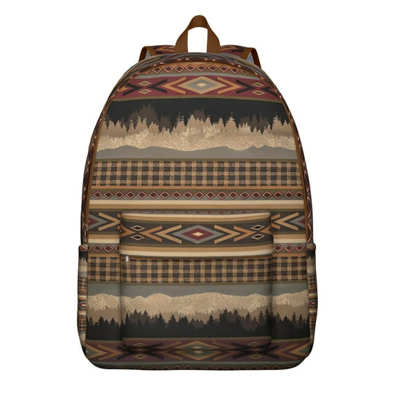Unisex Print Bohemian Backpack, Boho Zipper Bag with Front Pocket, Lightweight Rucksack for School University Work Commute, Great Gift Idea