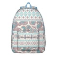 thumbnail image 1 of Unisex Print Bohemian Backpack, Boho Zipper Bag with Front Pocket, Lightweight Rucksack for School University Work Commute, Great Gift Idea, 1 of 5