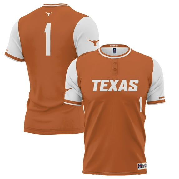 Unisex ProSphere #1 Texas Orange Texas Longhorns Softball Jersey