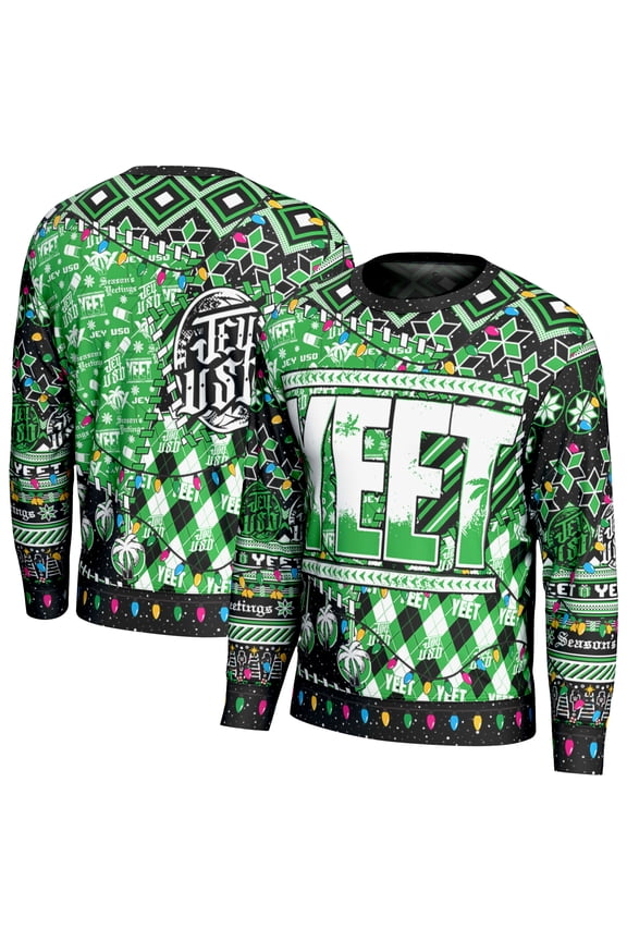 Unisex ProSphere Black Jey Uso Holiday Sweater