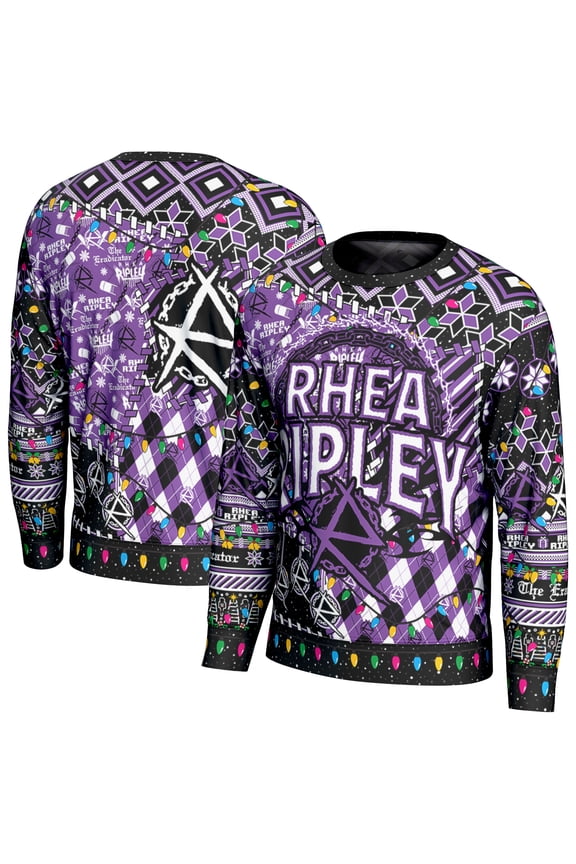 Unisex ProSphere Black Rhea Ripley Holiday Sweater