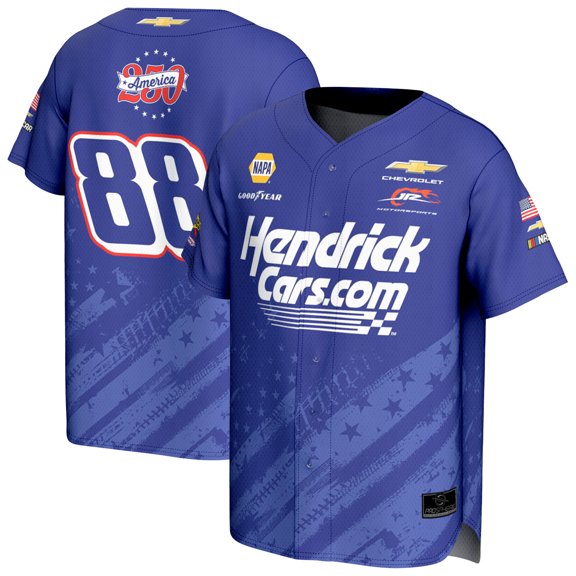 Unisex ProSphere Blue Rajah Caruth HendrickCars.com Baseball Fashion Jersey