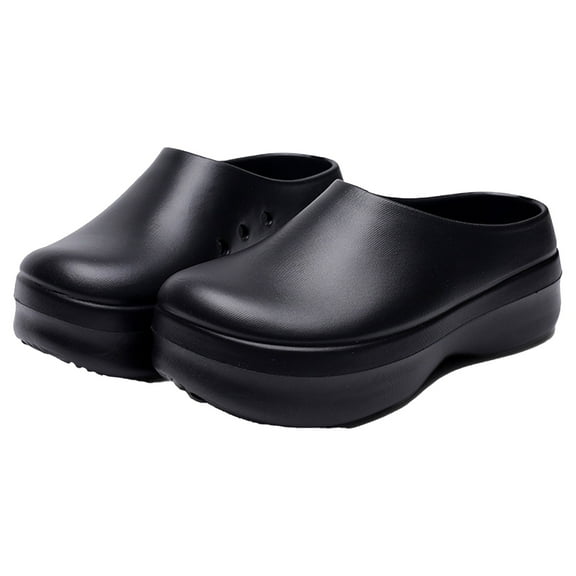 Unisex Professional Chef Shoes Waterproof Kitchen Clogs | 5CM Heel Non-Slip Slip Resistant for Restaurant Catering | Indoor Outdoor Garden Slippers EVA Clogs