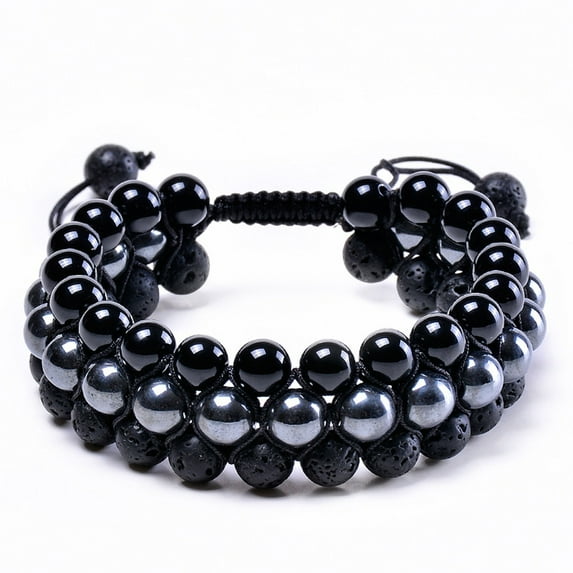 Unisex Protection Bracelet Hematite 8mm Men's And Women's Bead Bracelets Healing Crystal Jewellery Treatment Bracelets Bring Good Luck