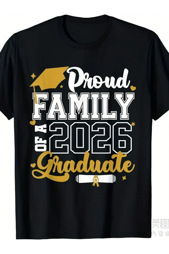Unisex Proud Family Class of 2026 Graduation T-Shirt