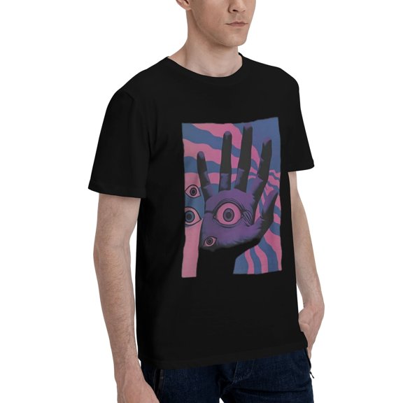 Unisex Psychedelic Surrealist Mystic Hand Eye Graphic T‑Shirt