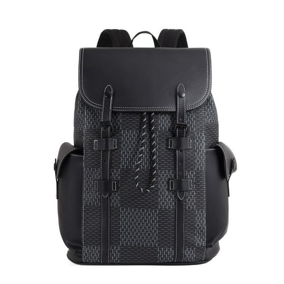 Unisex Pu Leather Laptop Backack for Work Classic Water-Resistant Purse Airplane Travel Backpacks Men Women Business Computer Bag Casual Daypack