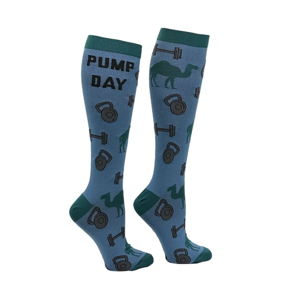 Unisex Pump Day Funny Workout Compression Socks for Women and Men