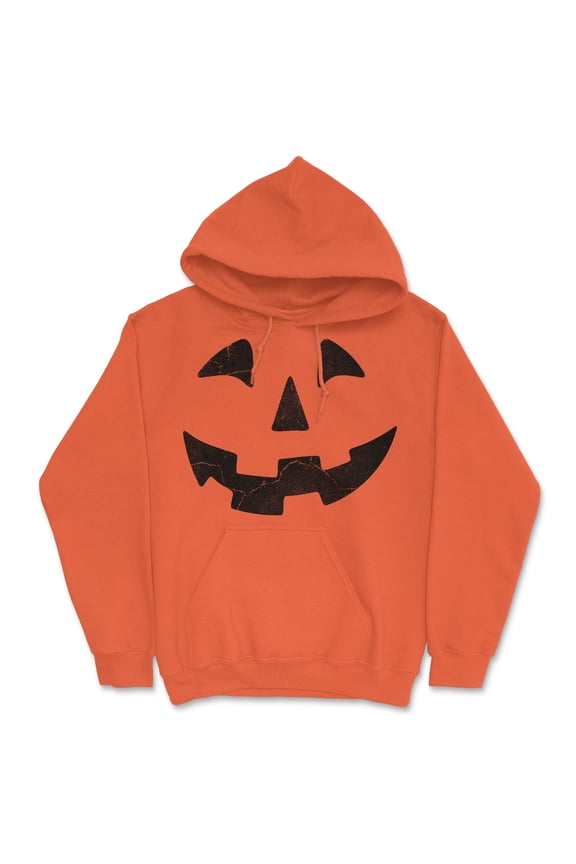 Unisex Pumpkin Face Hoodie Funny Jack-O-Lantern Halloween Hooded Sweatshirt