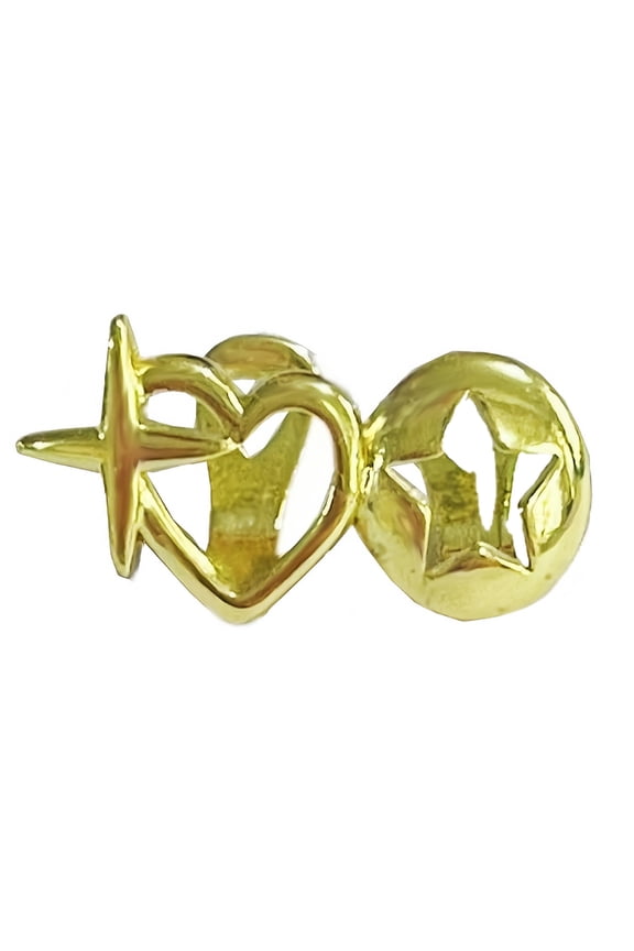 Unisex Punk Tooth Grills Vintage Hollow Heart Stars Teeth Jewelry Silver Gold