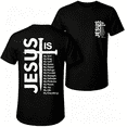 thumbnail image 1 of Unisex Pure Cotton Crew Neck Graphic T-Shirt, Jesus Cross Print Relaxed Fit Breathable Casual Tee For Spring Summer Outdoor Wear, 1 of 4