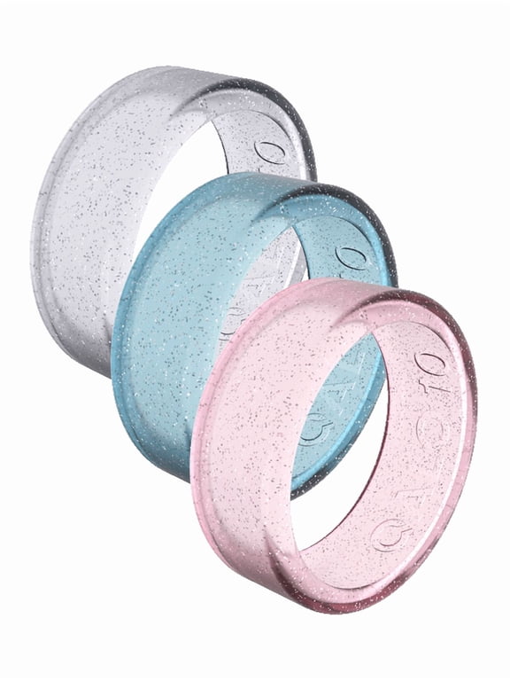 QRNT Smart Ring Covers, Unisex Silicone Protective Sleeves, Size 8, 3 Pack