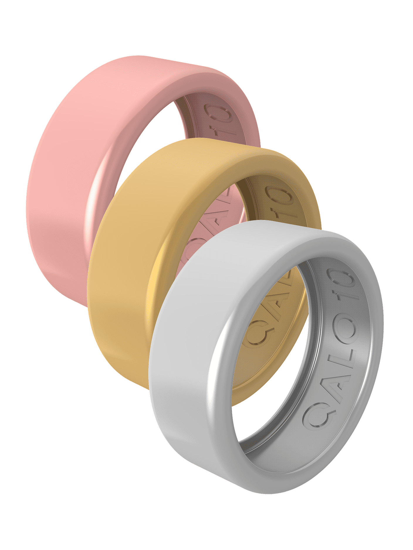 QALO QRNT Slim Smart Ring Covers, Metallic Silicone Protective Sleeves, Size 13, 3 Pack