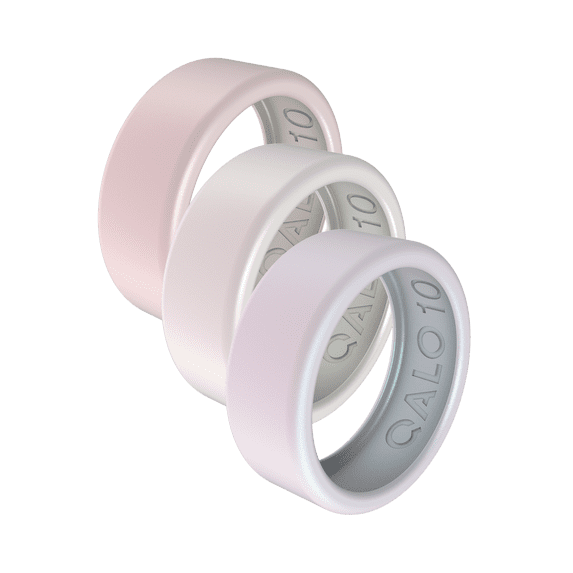QALO QRNT Slim Smart Ring Covers, Pearl Silicone Protective Sleeves, Size 12, 3 Pack