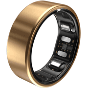 QALO QRNT Slim Smart Ring, Size 07, Sleep/Heart Rate/Movement Tracker, Matte Gold, Unisex