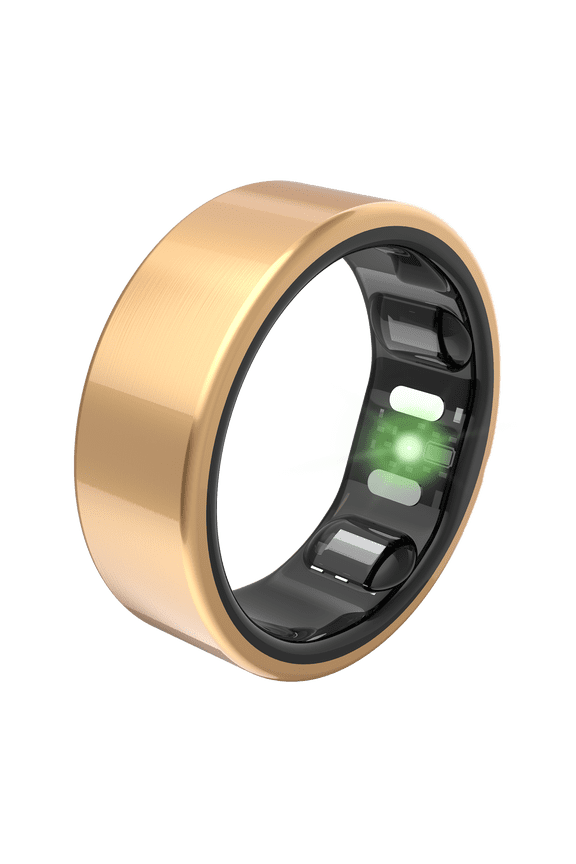 QRNT Slim Smart Ring, Size 08, Sleep/Heart Rate/Movement Tracker, Matte Gold, Unisex