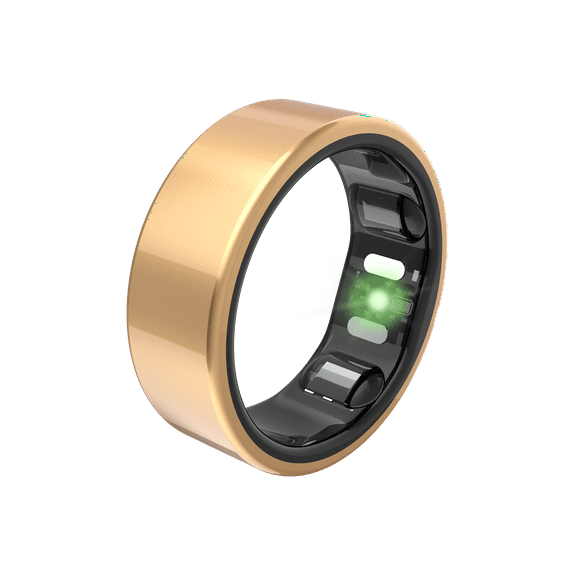 QALO QRNT Slim Smart Ring, Size 11, Sleep/Heart Rate/Movement Tracker, Matte Gold, Unisex