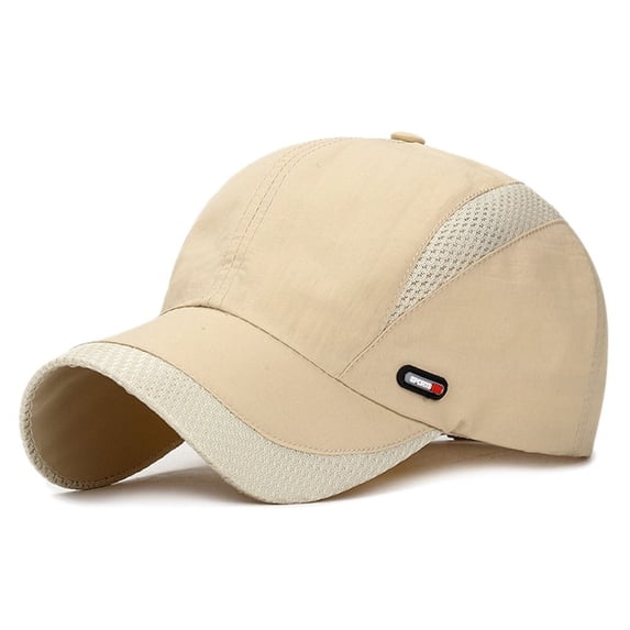 Unisex Quick Dry Cotton Sun Hat Baseball Cap Snapback Hats Mesh BEIGE