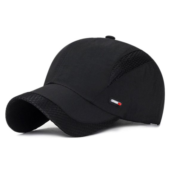Unisex Quick Dry Cotton Sun Hat Baseball Cap Snapback Hats Mesh BLACK