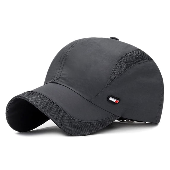 Unisex Quick Dry Cotton Sun Hat Baseball Cap Snapback Hats Mesh DARK GREY