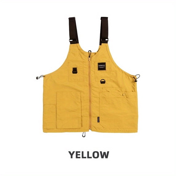 Unisex Quick-Dry Outdoor Vest: Multipurpose Pockets for Camping & Fishing - Stylish Black