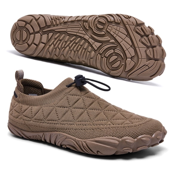 COM STAR Men’s & Women’s Barefoot Shoes Knit Sneakers Lightweight Slip On Walking Shoes Breathable Athletic Casual Shoes Elastic Drawstring for Travel Gym Daily Wear