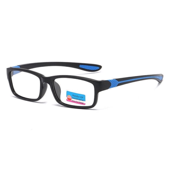Unisex READING GLASSES Mens Womens SPORTS Silicone Temple Reader +1.5 2.5 3.5-Blue / Black-+250