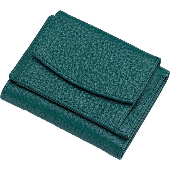 Unisex RFID Blocking Mini Wallet with Coin Pouch, Anti-Credit Card Fraud Organizer Pocket, Foldable Slim Compact Card Holder (White)