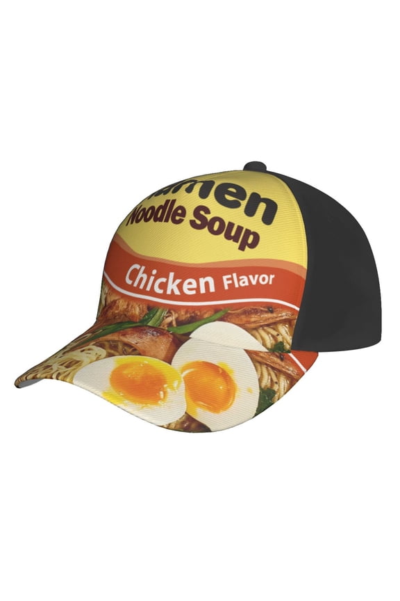 Unisex Ramen Noodle Chicken Baseball Cap Adjustable Trucker Hat For Running Sports Hiking Camping