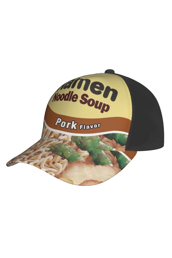 Unisex Ramen Noodle Chicken Baseball Cap Adjustable Trucker Hat For Running Sports Hiking Camping