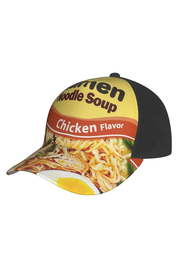 Unisex Ramen Noodle Chicken Baseball Cap Adjustable Trucker Hat For Running Sports Hiking Camping