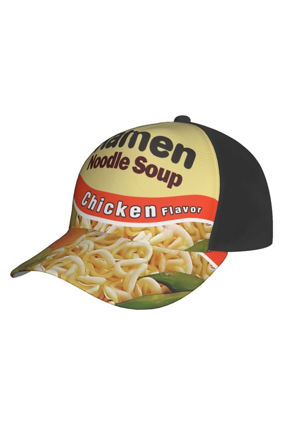 Unisex Ramen Noodle Chicken Baseball Cap Adjustable Trucker Hat For Running Sports Hiking Camping