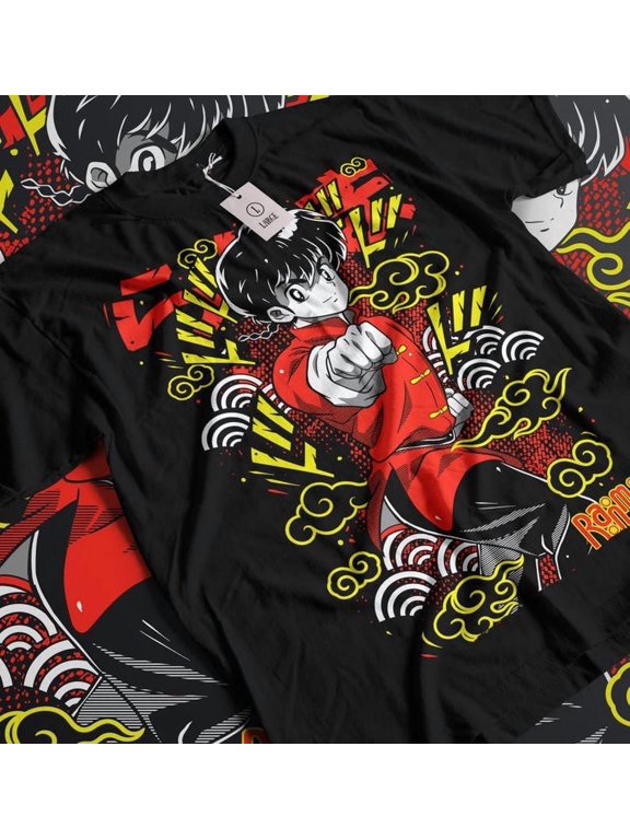 Unisex Ranma Saotome Anime T-shirt, Genma Panda Manga Shirt