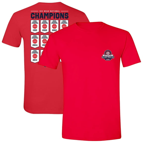 Unisex Red UConn Huskies 12-Time Women's Basketball Champions Classic T-Shirt